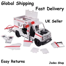 WWE Playset Wrekkin' Slambulance Breakaway Vehicle Wrestling Playset Fun Toy Set