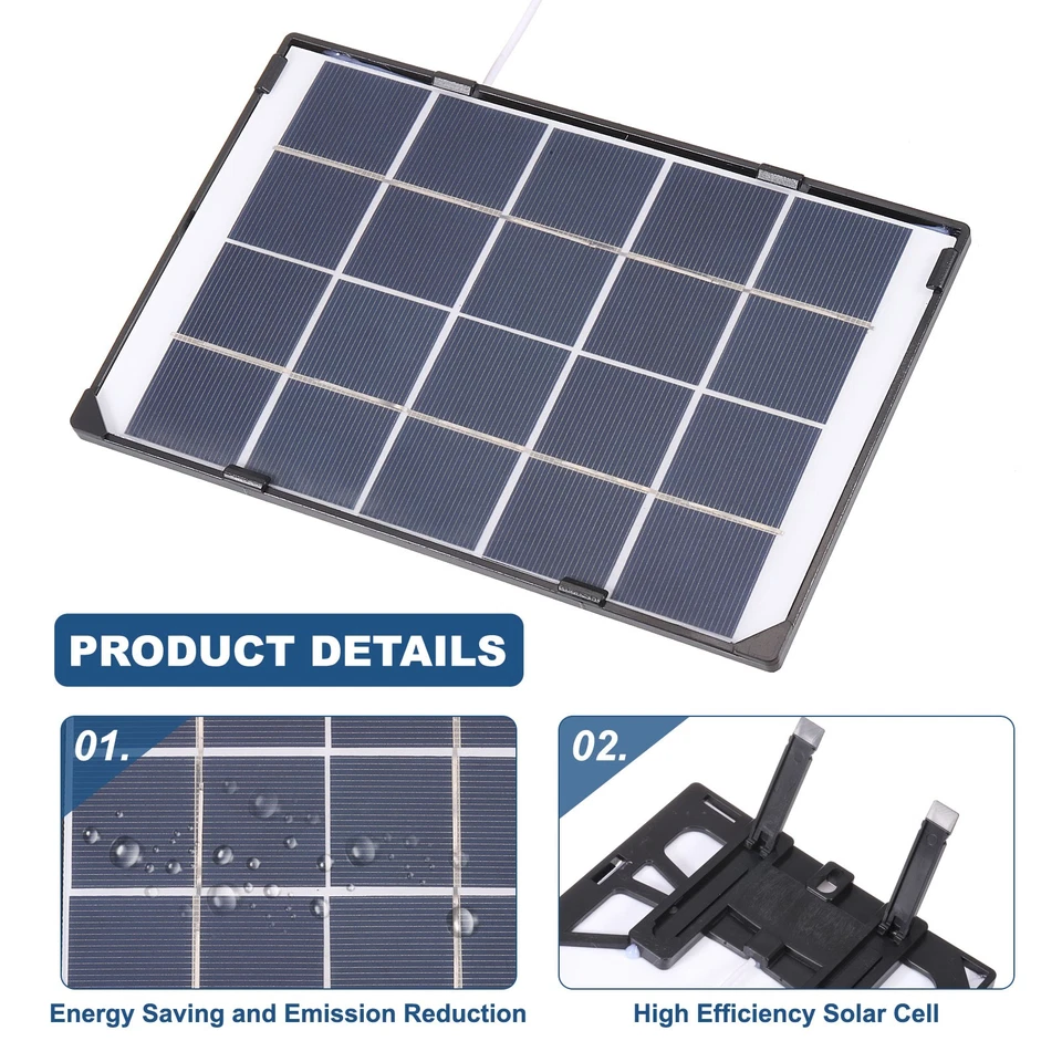 5V 1.2A 6W Mini-Solarmodule, USB-Solarmodul-Ladegerät Polykristalline Solarzelle - Bild 3 von 4