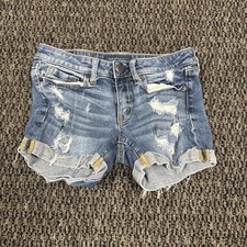 Women s Aeropostale Distressed Jean Shorts Size Zero
