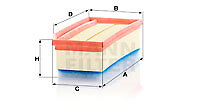 MANN FILTER C 27 030 AIR FILTER FOR DACIA LADA RENAULT