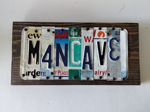 Custom Recycle License Plate Sign On One Inch Thick Wood Frame | eBay
