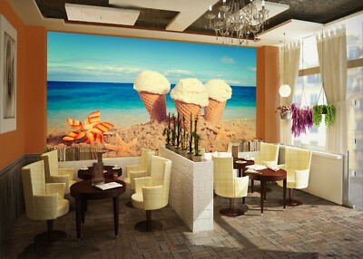 3D Windmill Ice Cream 2632NA Wallpaper Wall Mural Removable Self-adhesive Fay