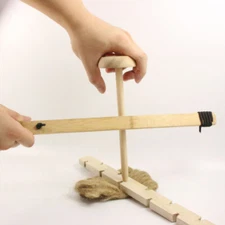 Outdoor Primitive Fire Starter Tool Wood Bow Drill Survival Friction Kit single