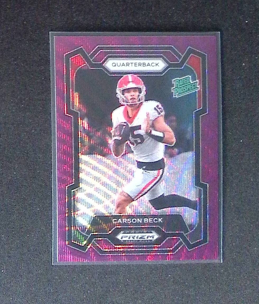 Carson Beck 2024 Prizm Draft Picks RATED Propect Purple Wave #130 GA Bulldogs