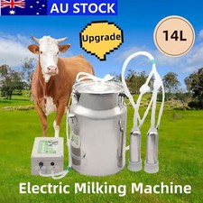 14L Upgrade Pulse Electric Cow Milking Machine Vacuum Pump Farm Household Milker