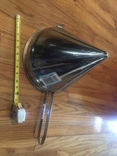 12" Kitchen Stainless Steel Silver Round Fine Mesh Chinois China Cap Strainer