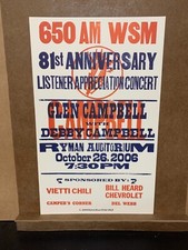 Glen Campbell with Debby Campbell 2006 Ryman HATCH SHOW PRINT POSTER