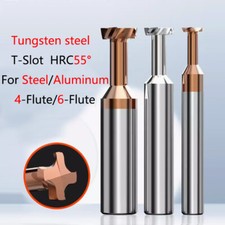 Solid Carbide T-Slot Milling Cutter Metalworking Cutter Tool End Mill HRC55°
