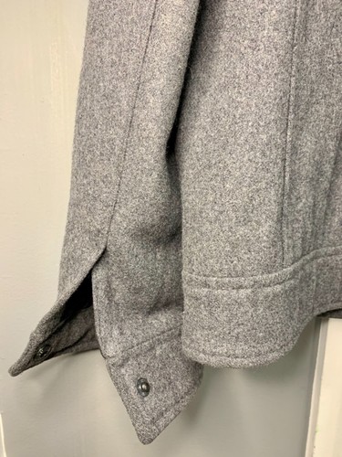 Guess Men's Gray Wool-Blend Bomber Jacket Quilted Lining - Picture 6 of 12