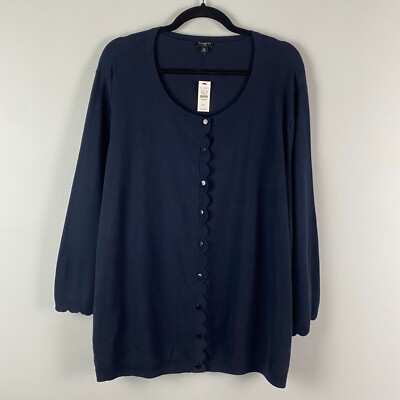 Metallic Cardigan Talbots Scalloped Cardigan Talbots Scallop Trim