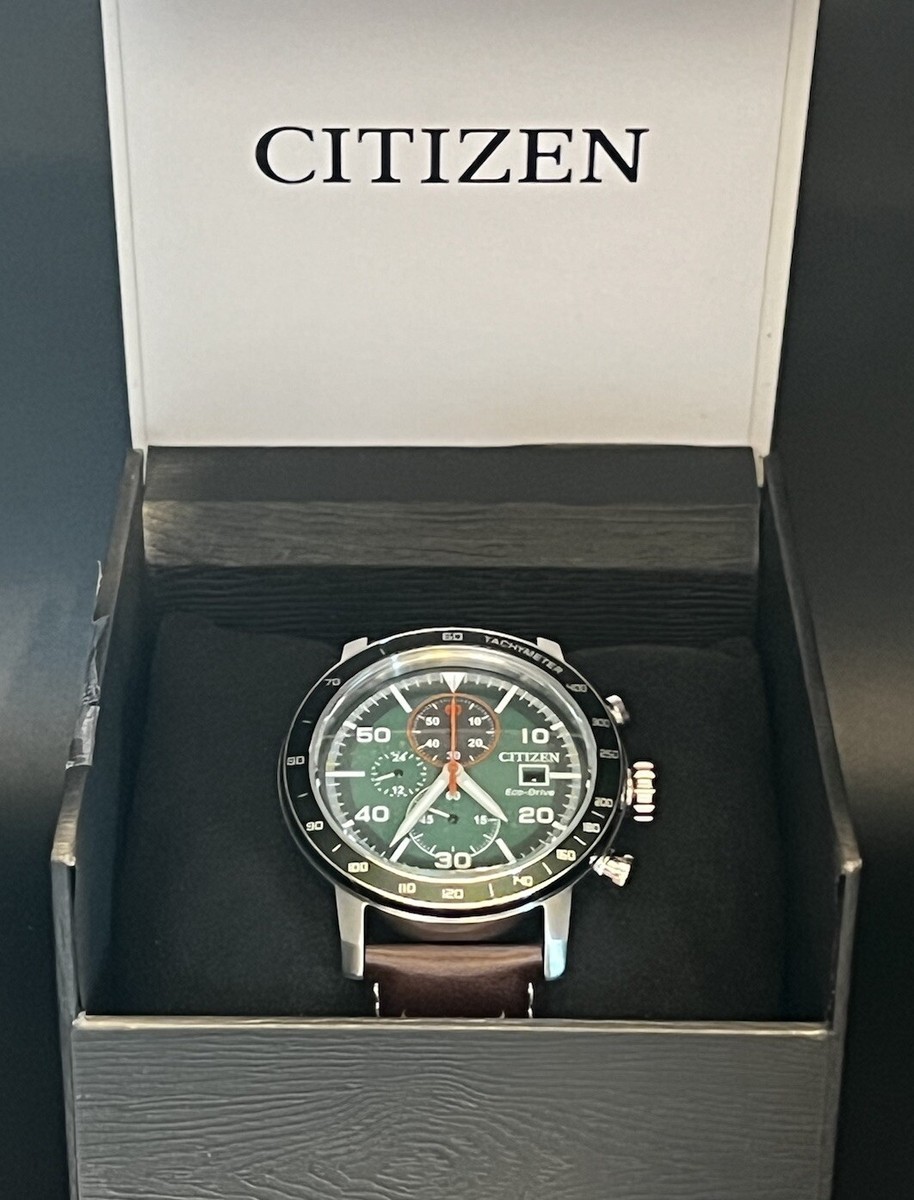 Citizen CA0851-05X Eco-Dive Brycen Chronograph Brown Leather Strap