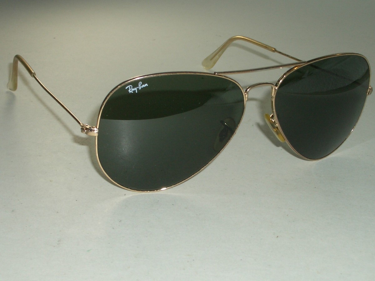 62[]14 RAY BAN ITALY RB3026 G15 UV GLASS GOLD LARGE METAL II  display picture 2