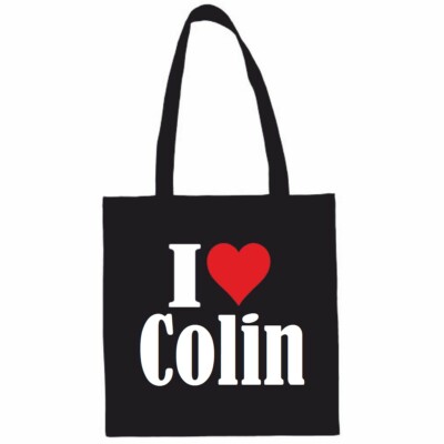 Tasche Beutel Baumwolltasche I Love Colin Schulbeuten Einkaufstasche Sporttasche