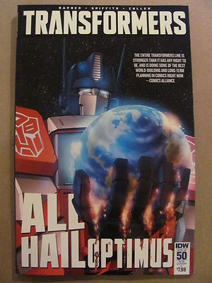 Transformers #50 All Hail Optimus IDW Sub Cover C Variant 9.6 Near