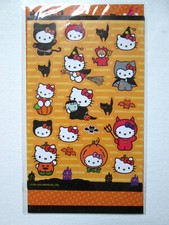 NEW Hello Kitty HALLOWEEN Costumes 40 Stickers 2 Sheets 2010 Sanrio 2000s Y2K
