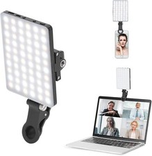 60 LED High Power Rechargeable Clip Fill Video Conference Light with Fro