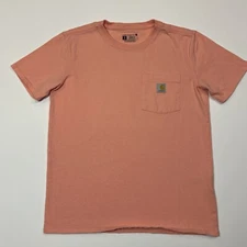 Carhartt Shirt Adult Small Pink Workwear Logo Pocket Tee Short Sleeve Men