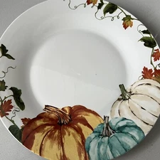 Royal Norfolk greenbrier international Single Plate Pumpkins Fall Thanksgiving
