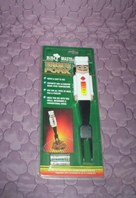 VINTAGE BBQ Master Chef Thermometer Fork ATICO, Multi-Color