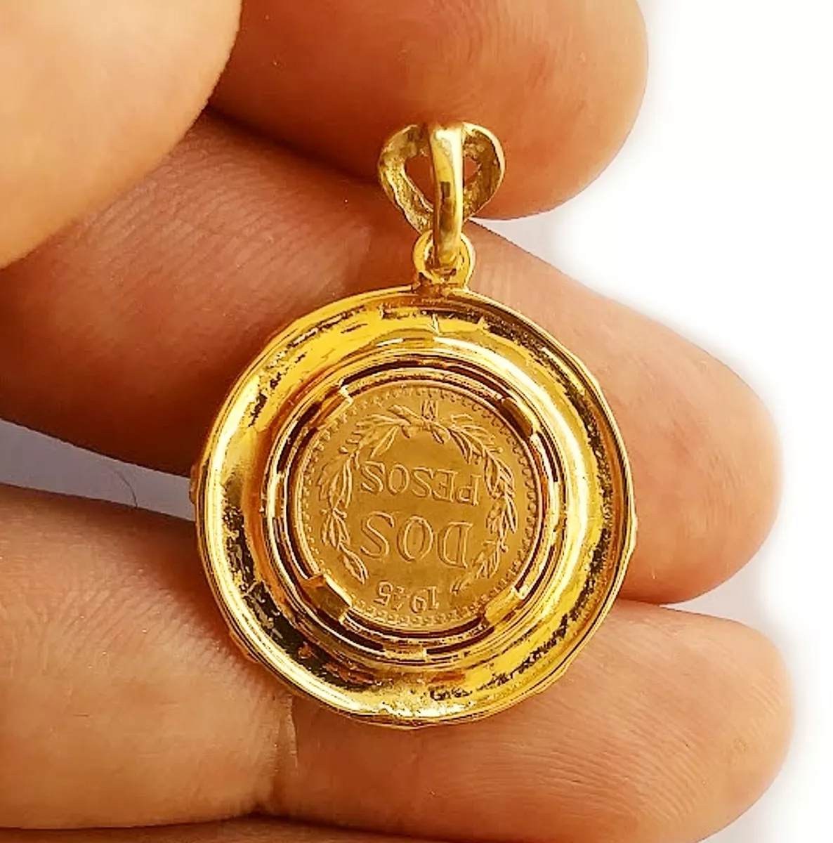 14k gold coin pendant necklace deals