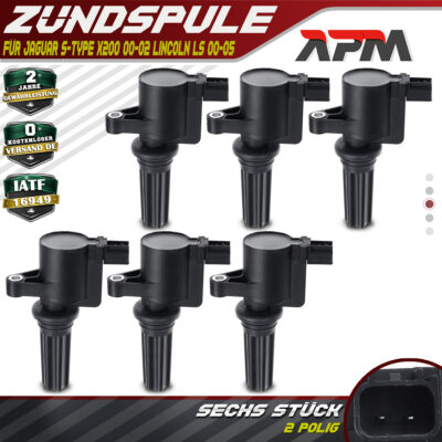 6x Zündspule Zündmodul für Jaguar S-Type X200 00-02 Lincoln LS 00-05 3.0L V6