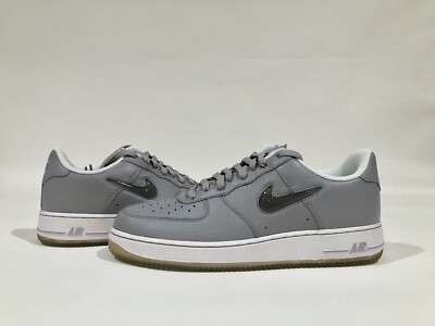 RARE 2012 HEAT! NEW DS GREY GRAY NIKE AIR FORCE LOW JEWEL SWOOSH TUMBLE LEATHER
