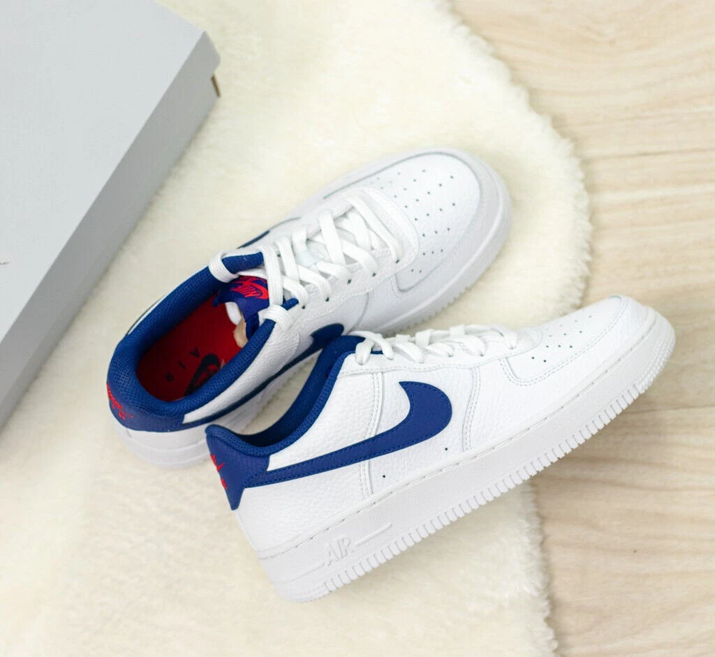 Nike Air Force 1 GS White Deep Royal Blue