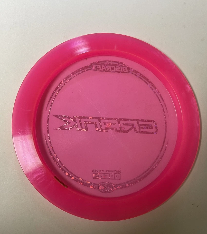 Discraft Z Crank Distance Driver Pink with Blue Plasma Stamp Disc Golf, 175 g - Image 4 of 4