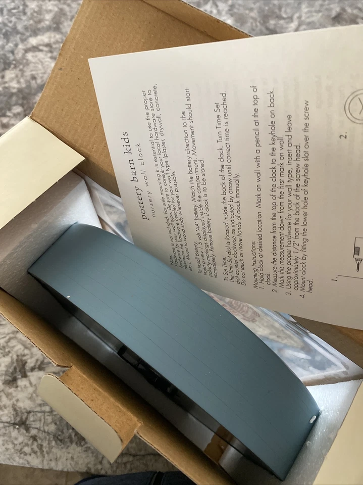 BRAND NEW Pottery Barn Kids Wall Sail Boat Nursery Clock Theme - Image 3 of 3