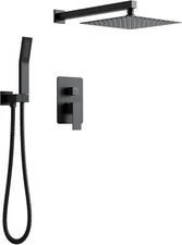 Shower Faucet Set for Bathroom High Pressure 12 Inches Rainfall Wall Mounted