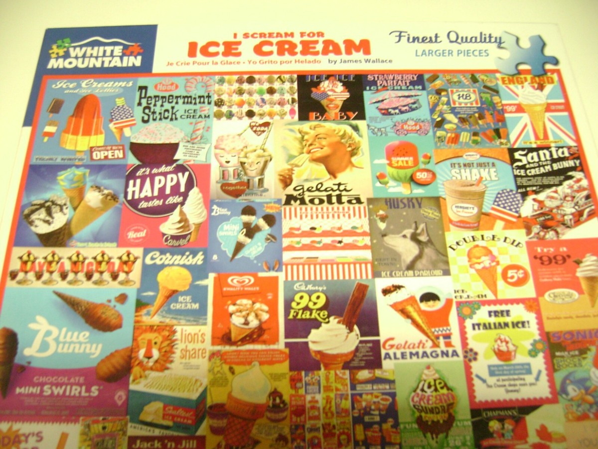 White Mountain Jigsaw Puzzle, I Scream for ICE CREAM, 1000 Pieces
