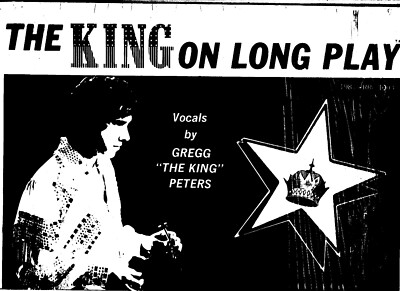Gregg Peters Band The King On Long Play Elvis Impersonator Vinyl LP gregg-peters-band-the-king-on-long-play-elvis-impersonator-vinyl-lp