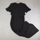 Madewell Romper Womens 4 Black Wide Leg Wrap Waist Jumpsuit Black Jacquard VNeck — photo 9