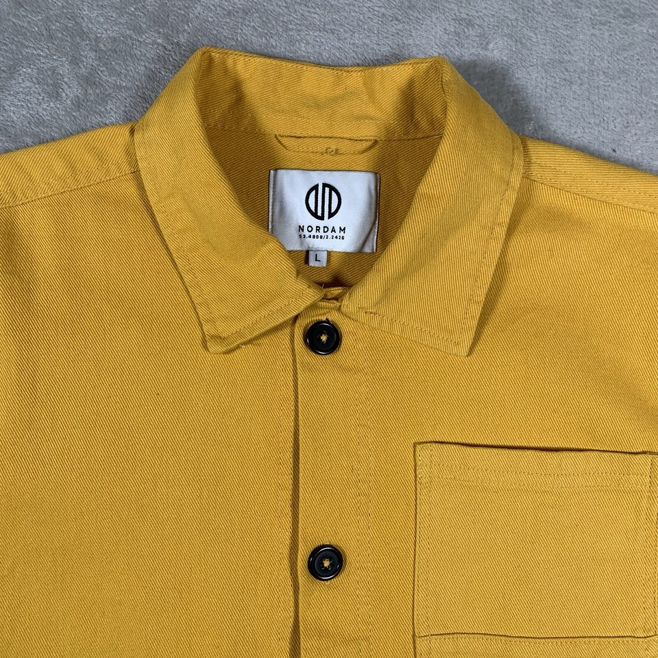 Nordam Jacket Mens Medium Yellow Chore Overshirt Oi Polloi Workwear