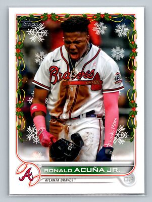 2022 Topps Holiday #HW88 Ronald AcuÃ±a Jr. Atlanta Braves Mint | eBay