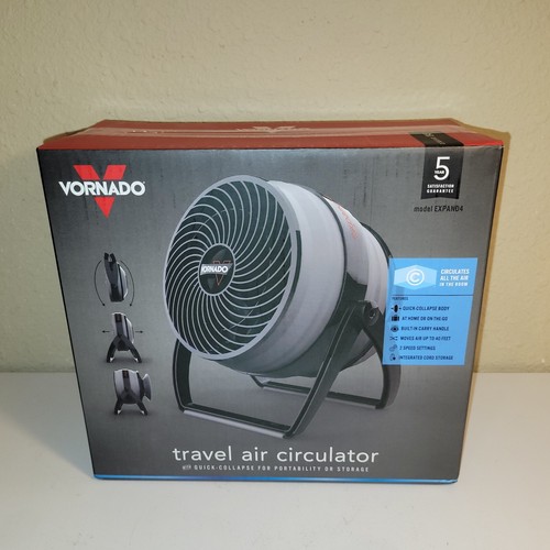 Vornado EXPAND4 6.2” Compact Travel Air Circulator Quick Collapse 2 Speed