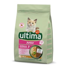 Ultima With Chicken Highly Digestible Sugar Fre Junior Dry Cat Food 1.5kg *PACK 11.66 per kilo
