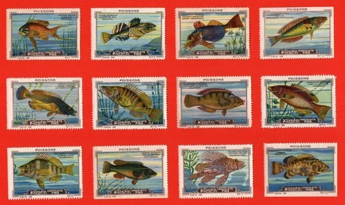 POSTER STAMPS FISH AQUATIC FAUNA FISH MARINE WORLD KOHLER (1920s*)