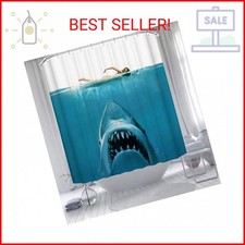 XSWNGXX Ocean-Themed Shark Whale Shower Curtain Waterproof Bathroom Decorative S