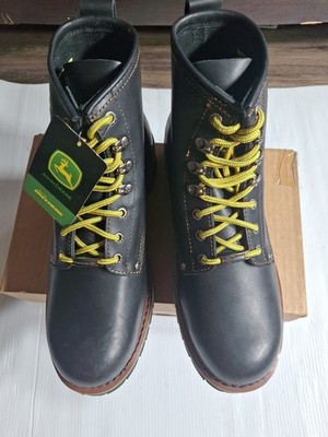 Skechers John Deere Built Black Leather Cascades Work Boots Men's