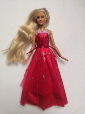 Vintage Red Model Doll Dress - Evening Dress, Prom Dress - VGC 