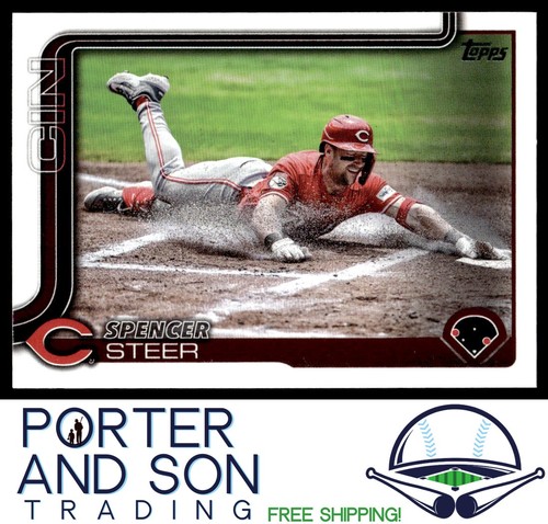 Spencer Steer 2025 Topps Series 1 #37 Cincinnati Reds Baseball Card - Bild 1 von 2