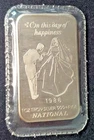 Vintage 1986 National Mint -  On This Day of Happiness - Pure Silver Bar