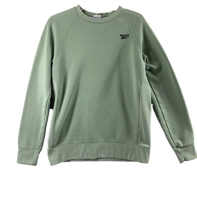Reebok Sweatshirt Womens Small Green Top Comfy Cozy Outdoor Casual Long Sleeve