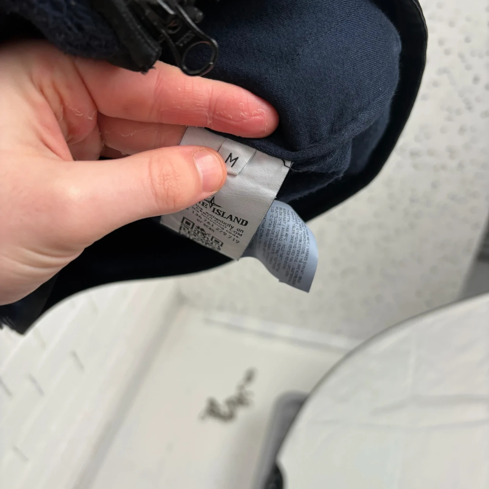 Stone Island Navy Teddy Fleece Gilet image 7