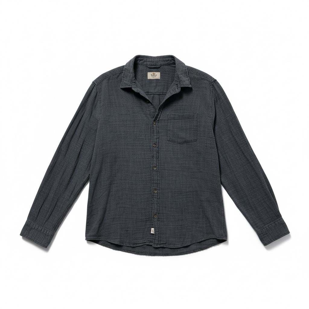 Marine Layer Shirt Men's Medium Cotton Relaxed Long Sleeve Casual Coastal