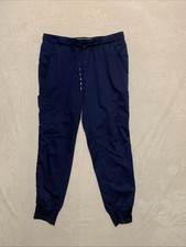 Grey's Anatomy by Barco Navy Blue Drawstring Scrub Pants Large Tapered