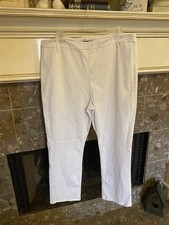 Lysse Pants Womens Straight Leg Stretch White Denim Pull-on Jeans Size 2X