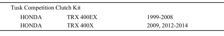 Tusk Competition Clutch Kit Compatible with Honda TRX 400EX 1999-2008 Foto 2 de 2