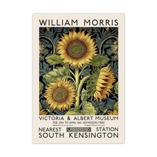 William Morris Sunflower Poster, William Morris Exhibition Print, Sunflower Art